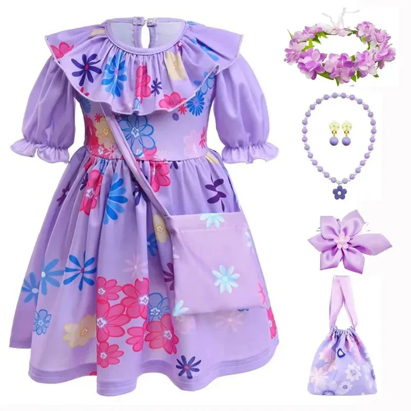★ Disfraz de Halloween para Niños Pequeños, Vestido de Mirabel, Isabella y Luisa, Trajes de la Familia Madrigal, Navidad 2026, Nuevo ♥ Mira a mí ←_←