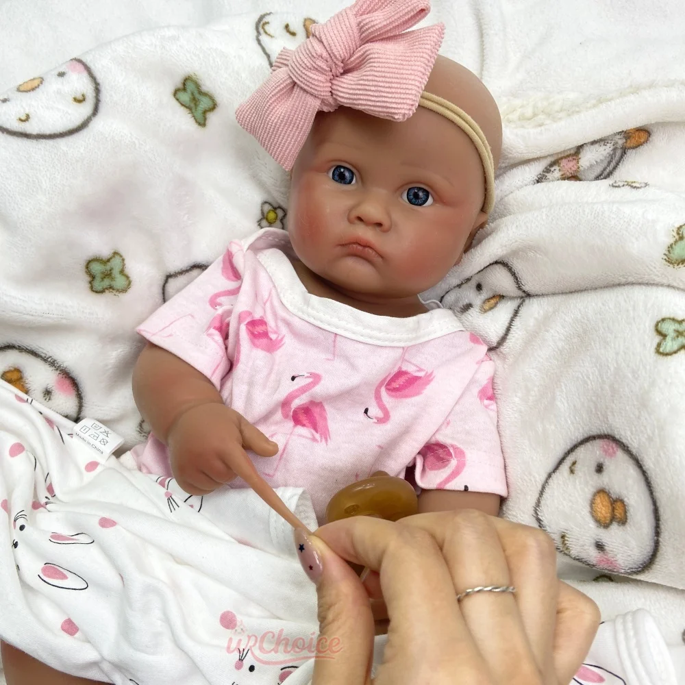 18Inch Open Eyes Silicone Reborn Doll Full Body Soft Realistic Skin Veins Weighted Washable Doll Photo Prop for Gift