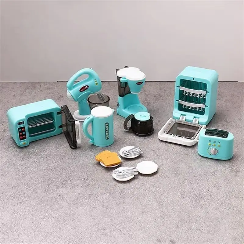 1Set 1:12 Casa delle bambole in miniatura Macchina da caffè Frullino per le uova Elettrodomestici Modello per la decorazione della casa delle bambole Accessori giocattolo