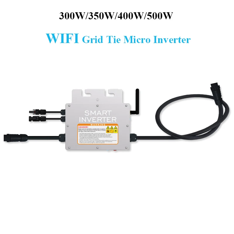 300/350/400/500W WIFI Grid Tie Micro Inverter Solar Panel DC20-60V TO AC120V/230V Photovoltaik Smart APP Monitor