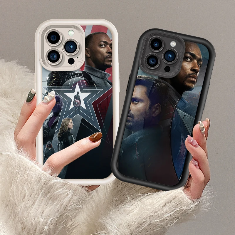 Falcon Winter Soldier Eye Ladder For Apple iPhone 15 14 13 12 11 XS XR X Pro Max Plus Cover Phone Case