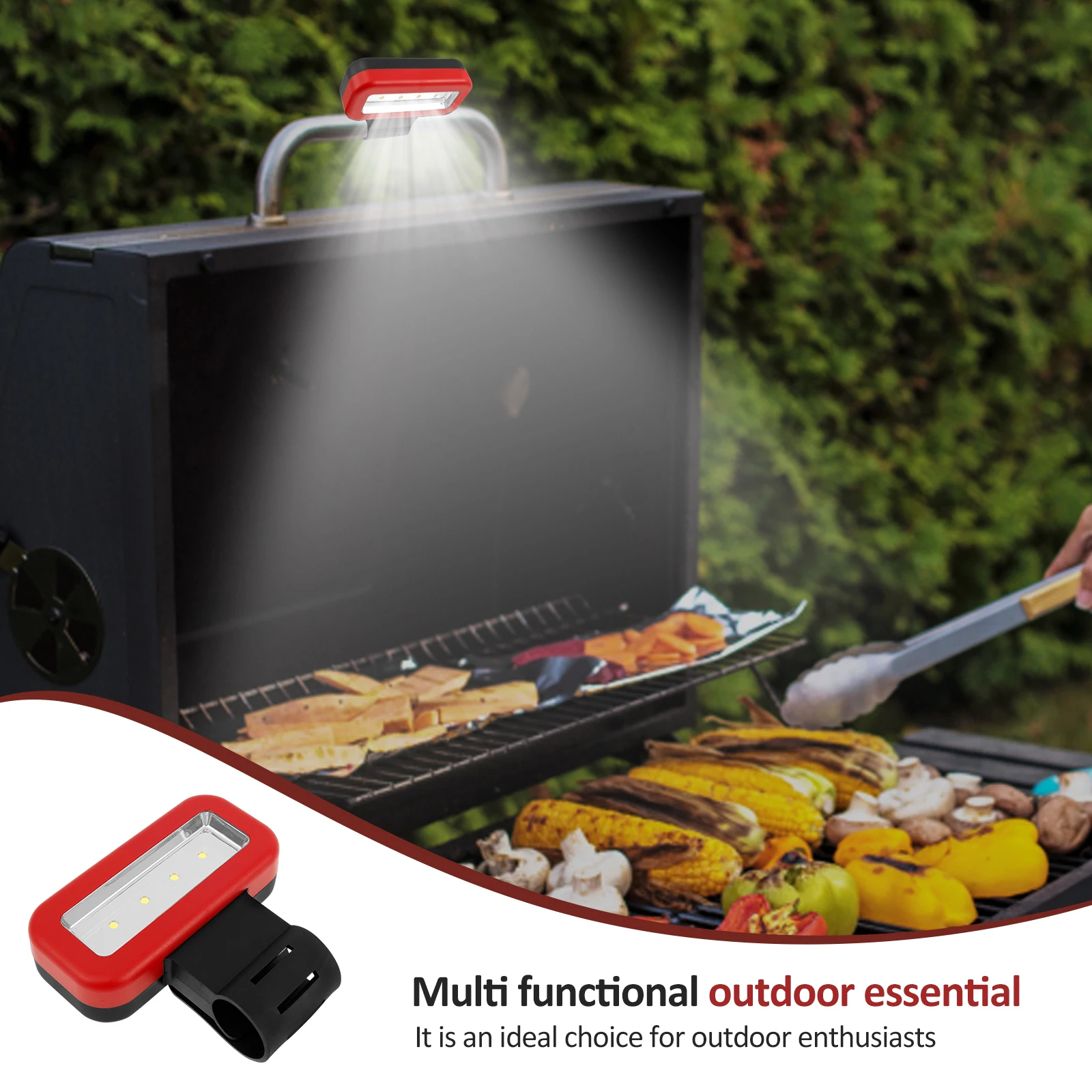 

Grill Light Portable Dimmable LED BBQ Light Bright Barbecue LED Lamp Heat Resistant Multipurpose Camping Lamp for Outdoor Grill