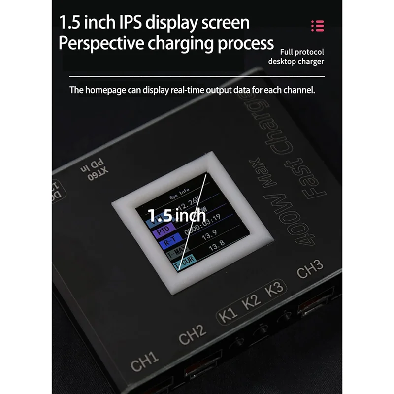

4 Way Full Protocol Desktop Charger Multi-Function Fast Charging Module PD SW3518 Buck Module 400W Charger QC3.0 Durable