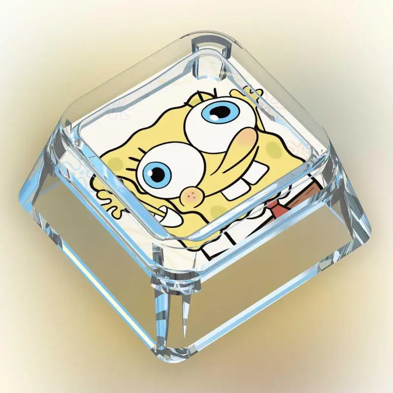 Bonito dos desenhos animados keycap bob esponja calças quadradas patrick estrela cruz teclado mecânico único transparente wooting translúcido keycap