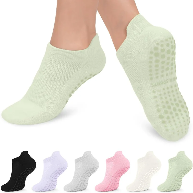 

Comfortable, Stylish, Supportive Ideal Women's Non-Slip Pilates Socks for Hospital Use - Pack of 6 - Soft, Durable, and Versatil