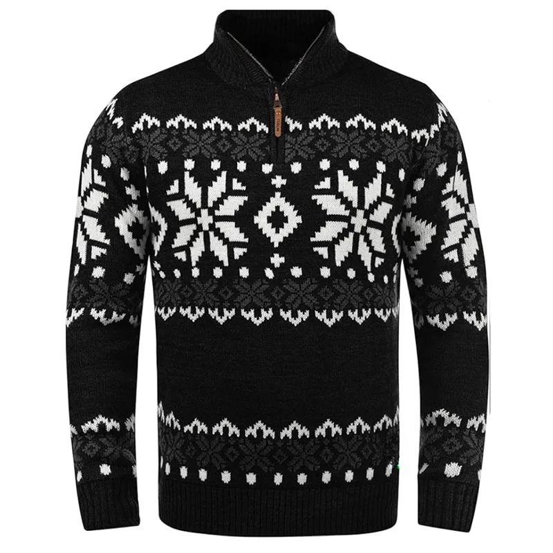 

Повседневный приталенный вязаный свитер, пуловер с полуоткрытым воротником, куртка для мужчин, винтажный стиль, модная городская одежда с длинными рукавами