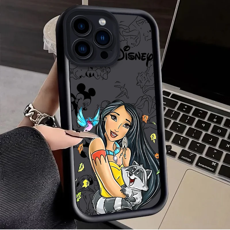 Disney Ariel Princesses جراب هاتف للصدمات ، غطاء سيليكون ، iPhone 16 ، 15 ، 14 ، 13 ، 12 ، 11 Pro Max ، XS ، X ، XR ، 8 ، 7 ، 6S ، 6 Plus ، SE ، من