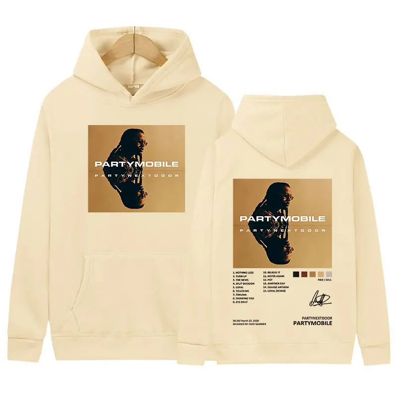 Rapper Partynextdoor Cover Album Graphic Hoodie Men Hip Hop Retro Pullover Sweatshirt Casual Fashion Oversized Hooded Streetwear