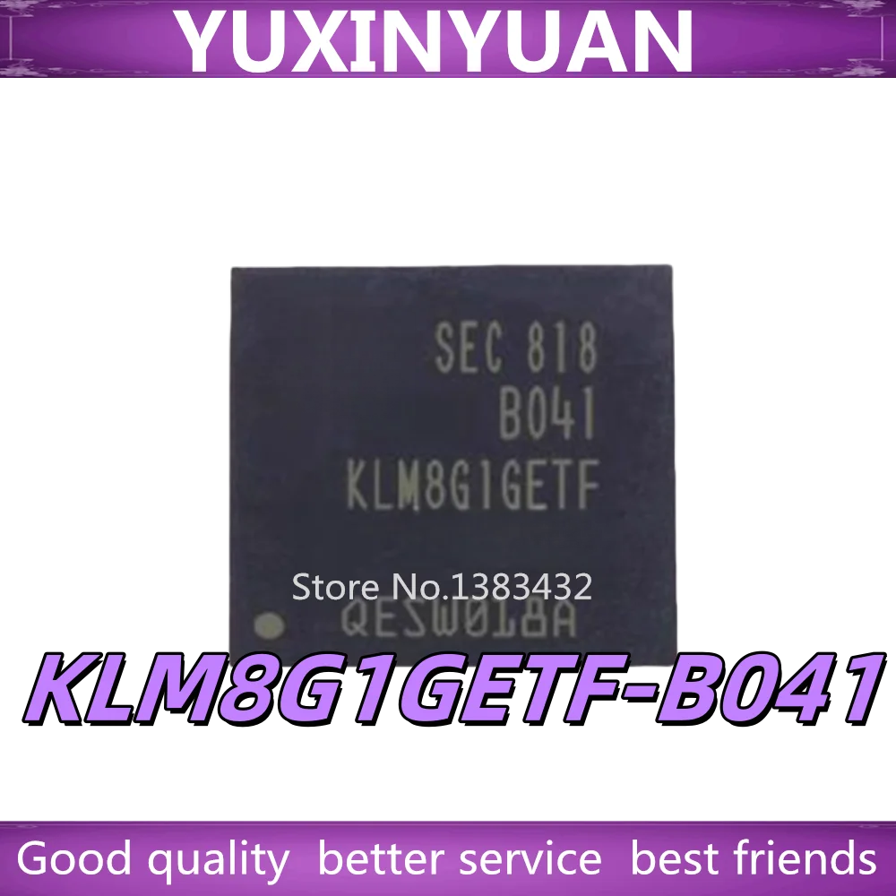 1/PCS New Original KLM8G1GETF-B041 KLM8G1GETF B041 8GB BGA tube In Stock