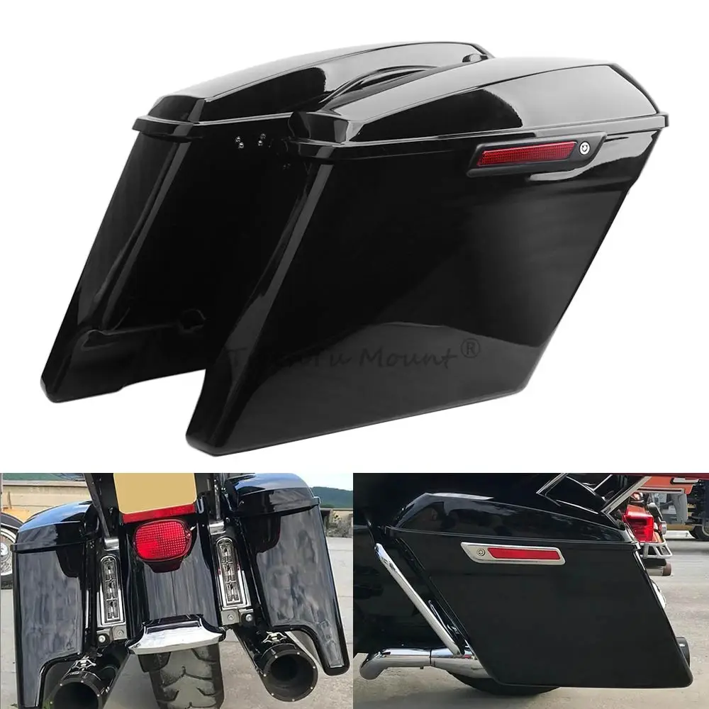 

Motorcycle Hard Saddlebags With Latch Keys Kit For Harley Electra Glide Road Glide Road King Street Glide 2014-2025 Vivid Black