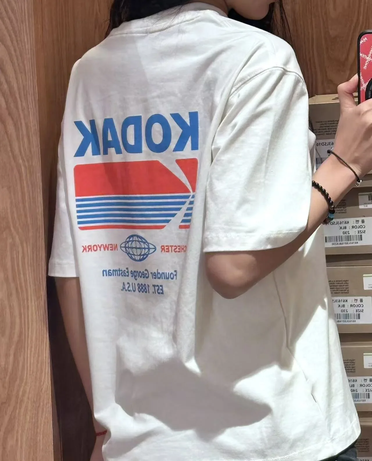 KODAK Spring/Summer 2026 New Versatile Print T-Shirt Unisex Crew Neck Short-sleeved Retro Street Y2K Casual Fashion Tops Cloths