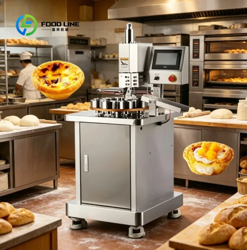 Automatic Egg Tart Molding Machine Commercial Egg Tart Forming Equipment High Efficiency Bakery Use
