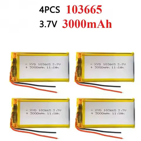 3.7V 1000mAh/1500mAh/2000mAh/2500mAh/3000mAh 4PCS Polymer lithium battery&nbsp;For GPS Navigator PS4 Game Controller Walkie-talkie