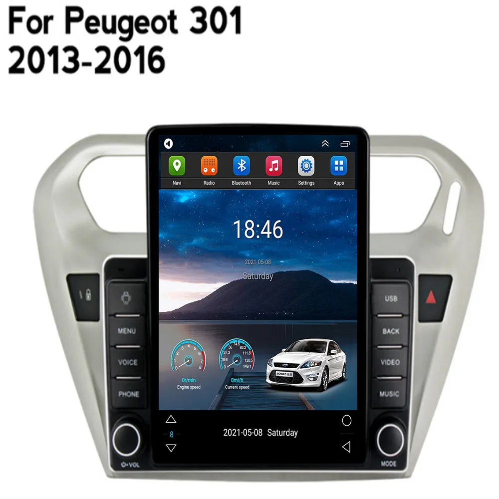 أندرويد 14 راديو السيارة لبيجو 301 سيتروين إليزيه 2013 2014 2015 2016 2017 2018 مشغل وسائط متعددة ستيريو Carplay 2din الصوت BT