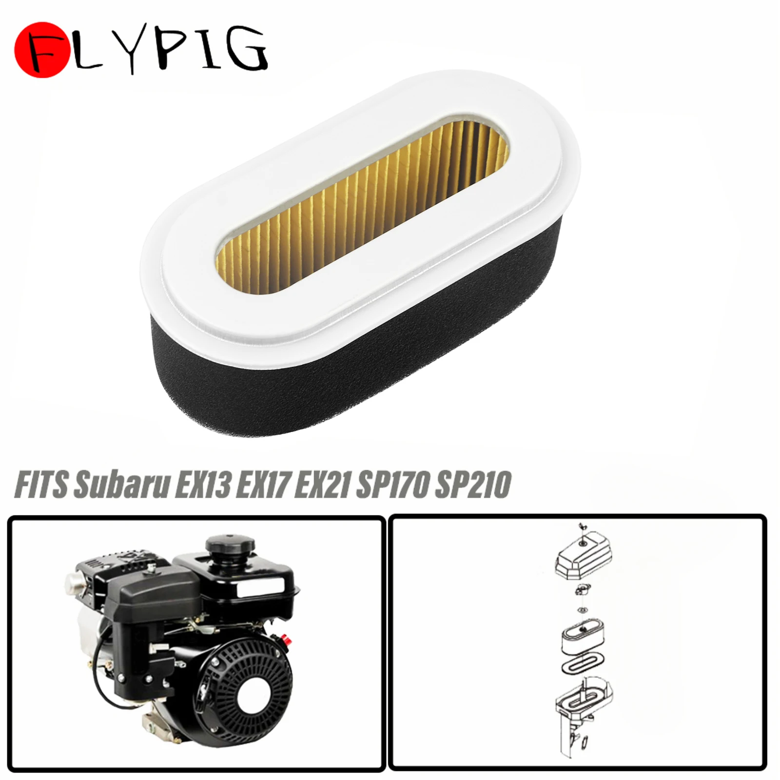 

Air Filter For Subaru Robin Fits EX13 EX14 EX17 EH18V EX21 EH34 SP170 277-32611-07 20A-32636-00 277-32619-17 277-32619-18