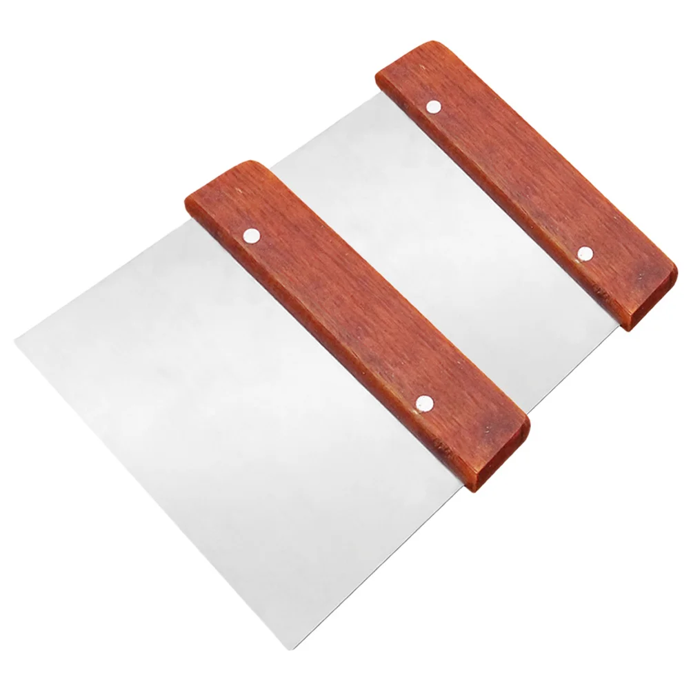

2Pcs Stainless Steel Kitchen Cleaning Scraper Dough Cutter Pastry Scraper Butter Cake Baking Tool Food Chopper