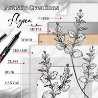 8pcs Black and White Acrylic Paint Markers Set, Large Ink Capacity, Acrylic Markers for Illustration Sketching, Wood, Glass, Fab 5