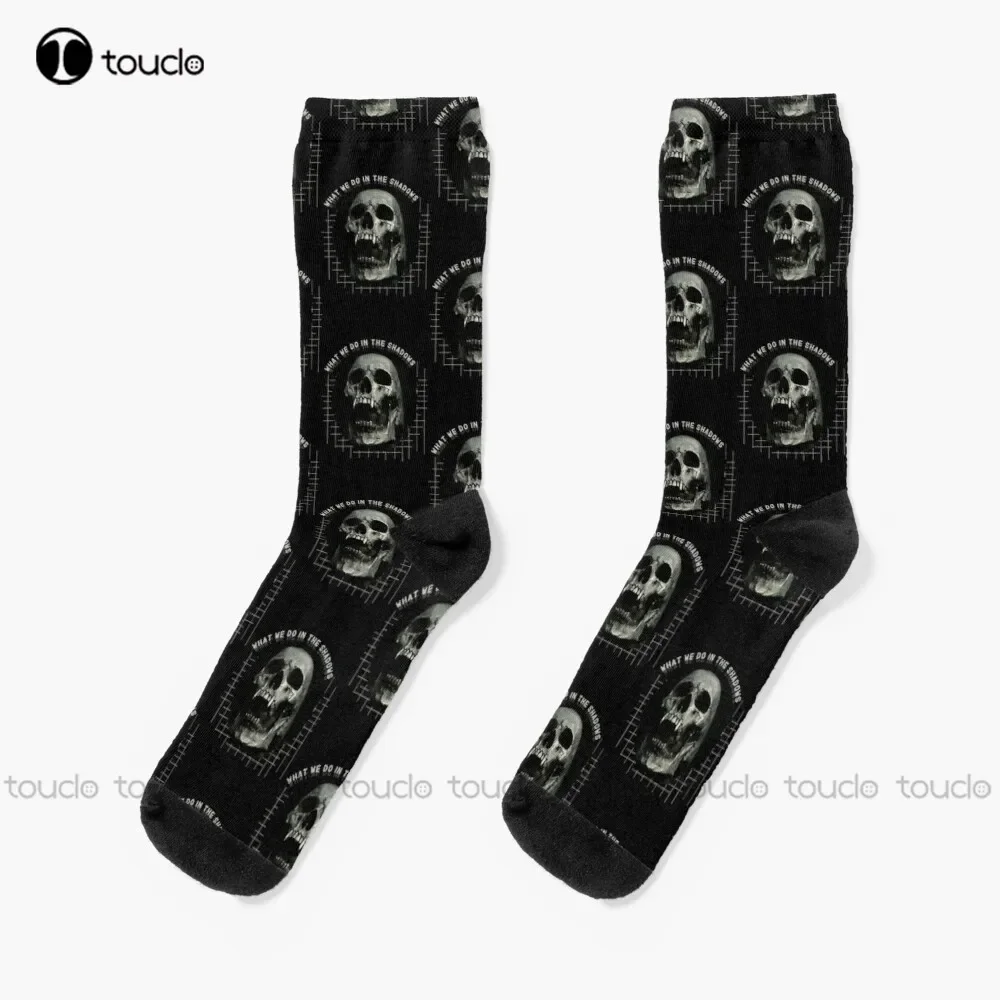 

Skull Scary - Wwdits What We Do In The Shadows Skeleton Skull Vampire Socks Kawaii Socks Unisex Adult Teen Youth Socks Custom