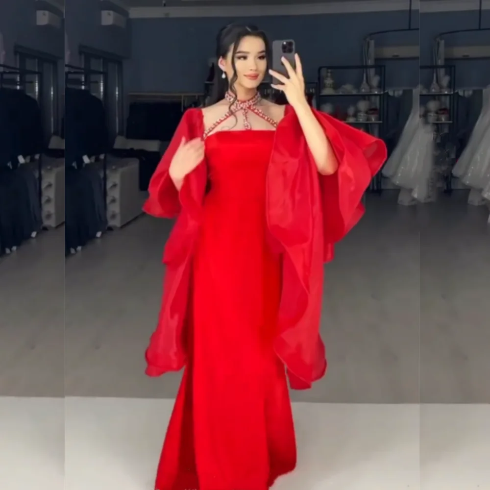 

Customized Charmeuse Rhinestone Mermaid Long Dresses Prom Bespoke Occasion Exquisite High Quality Evening Gown Charming Formal