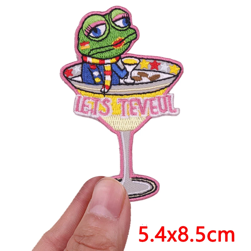 Oeteldonk embleem kikker patch DIY carnaval voor Nederland strijkpatches op kleding kikker geborduurde patches voor kleding