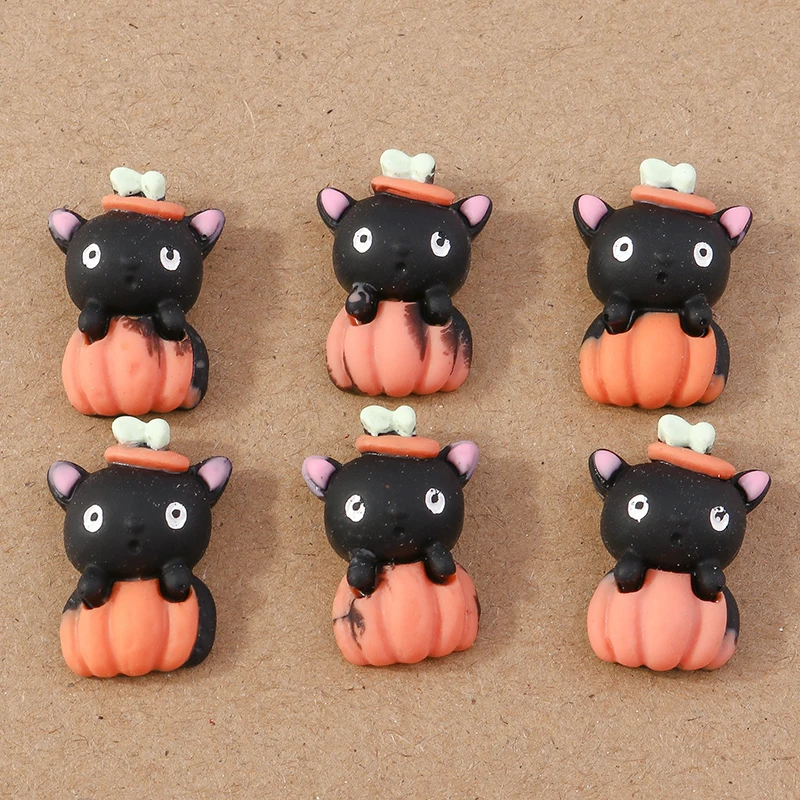 10 teile/los mischen niedlichen Halloween Tier flachen Rücken Harz Cabochons Scrap booking DIY handgemachten Schmuck Handwerk Dekoration Zubehör – Detail 12