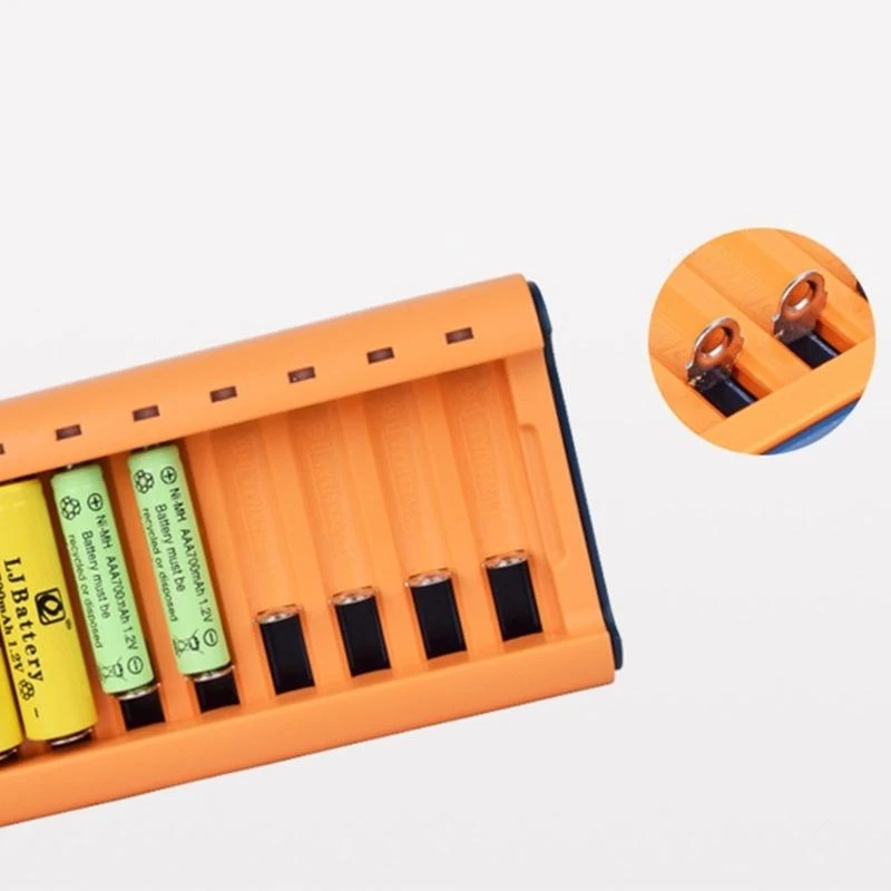 P9JB Universal Rechargeable Battery Charger Quick Charging Adapter USB 8 Slots Battery Charging Tool for 1 to 8pcs AA/AAA