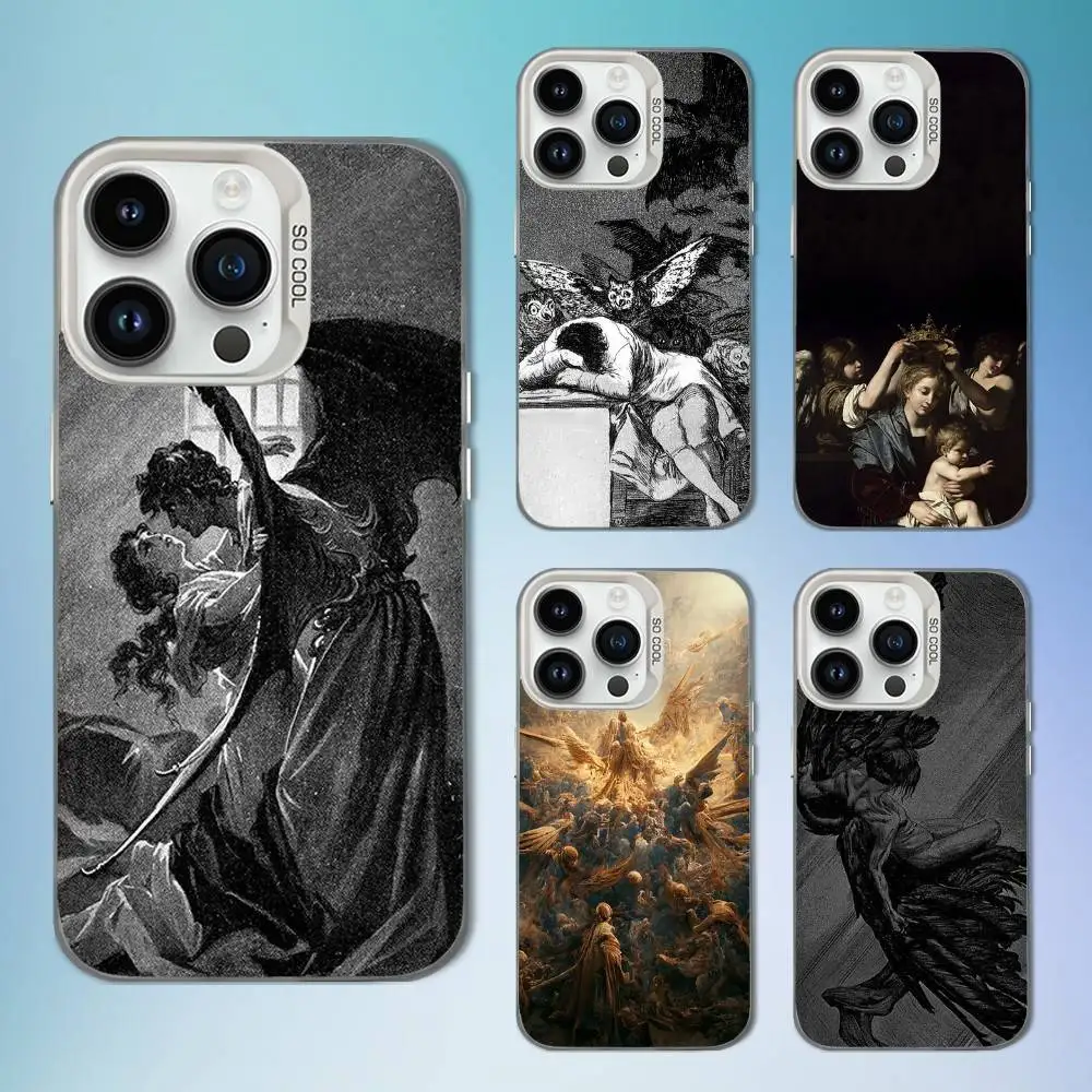 

Spain F-Francisco G-Goya Art Phone Case For iPhone 16,15,14,13,12,11,Mini,XS,Pro,SE,MAX White Matte Shockproof Cover