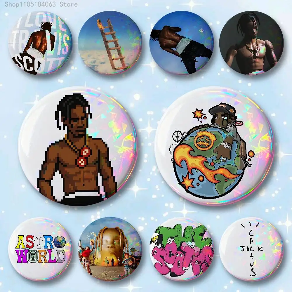 

T-Travis C-Cactus J-Jack Badges 25 32 44 58 75 mm Round Cosplay Pin Bag Decor Fans Collect Friends Gifts Brooch Souvenir