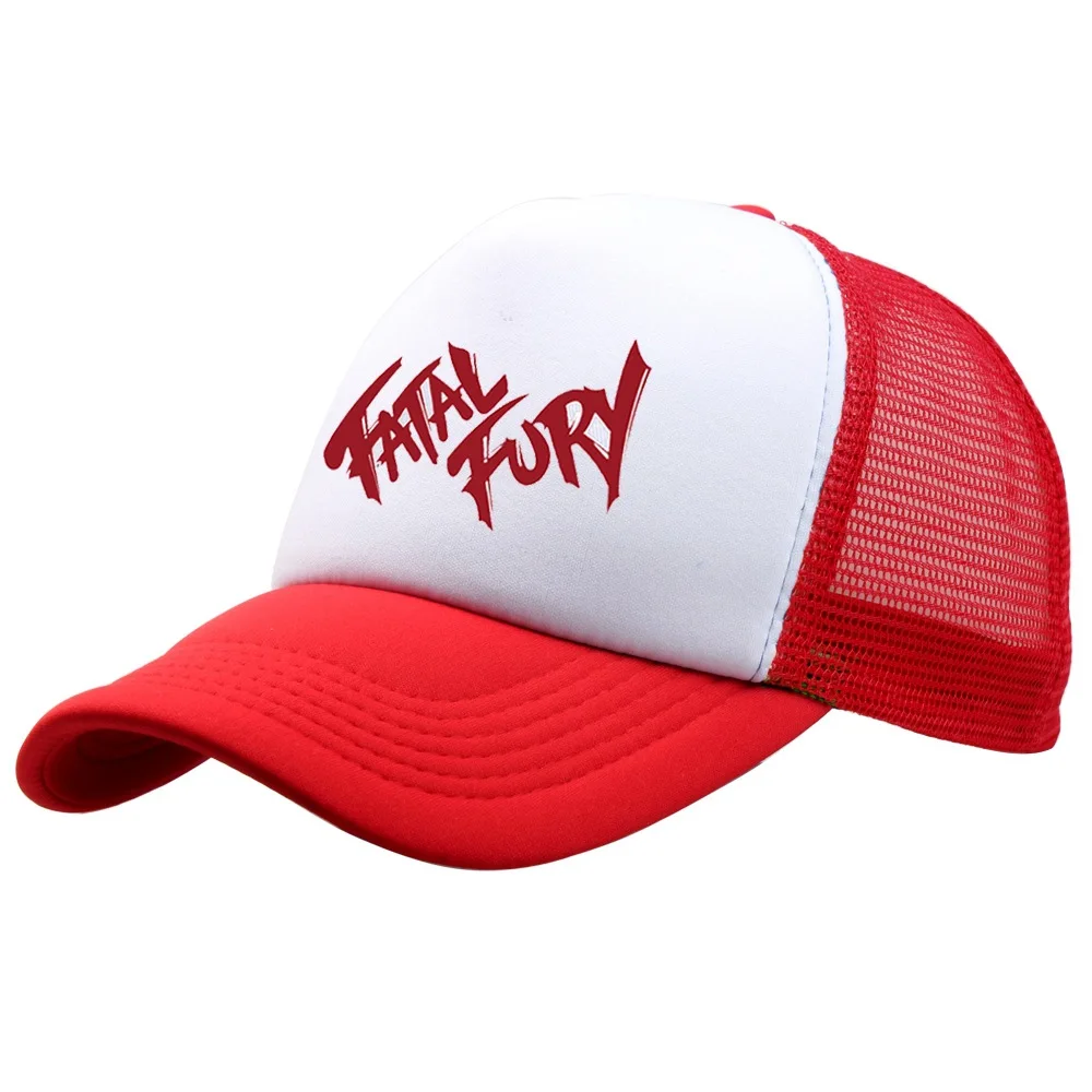 Game KOF Fatal Fury Terry Bogard Coser King of Fighters Embroidered baseball cap Cap Cosplay Adjustable Duck Tongue Hat Net Hat