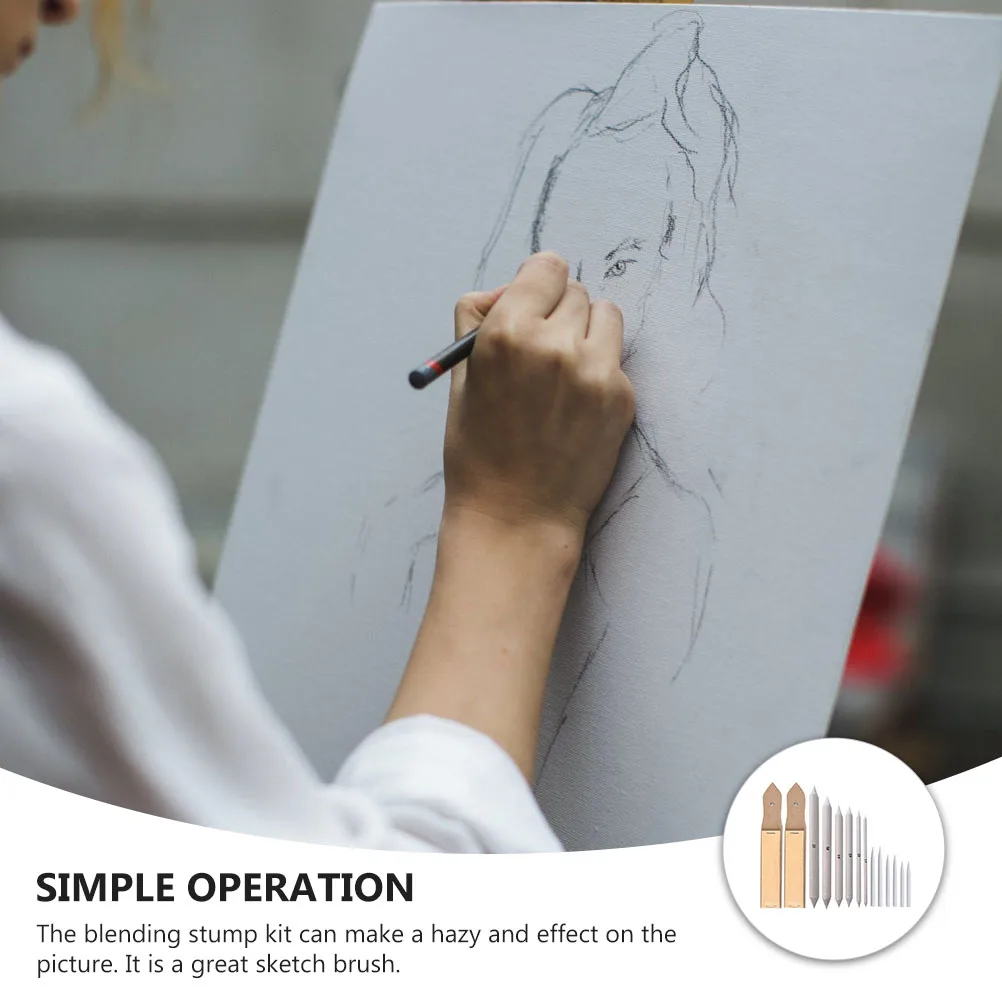 

Rub Pen Sandpaper Board Sketch Tools Charcoal Stumps Blending Stump for Drawing Painting Art Creative Durable Practical