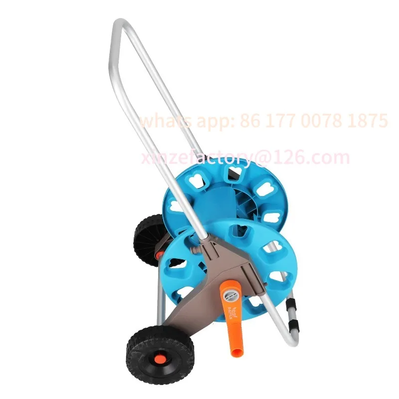 

Customizable Portable Garden Lawn Yard Water Pipe Winder Organizer for 35m HoGarden Hose Winder G1/2 Hose Reel Cart with Wheels
