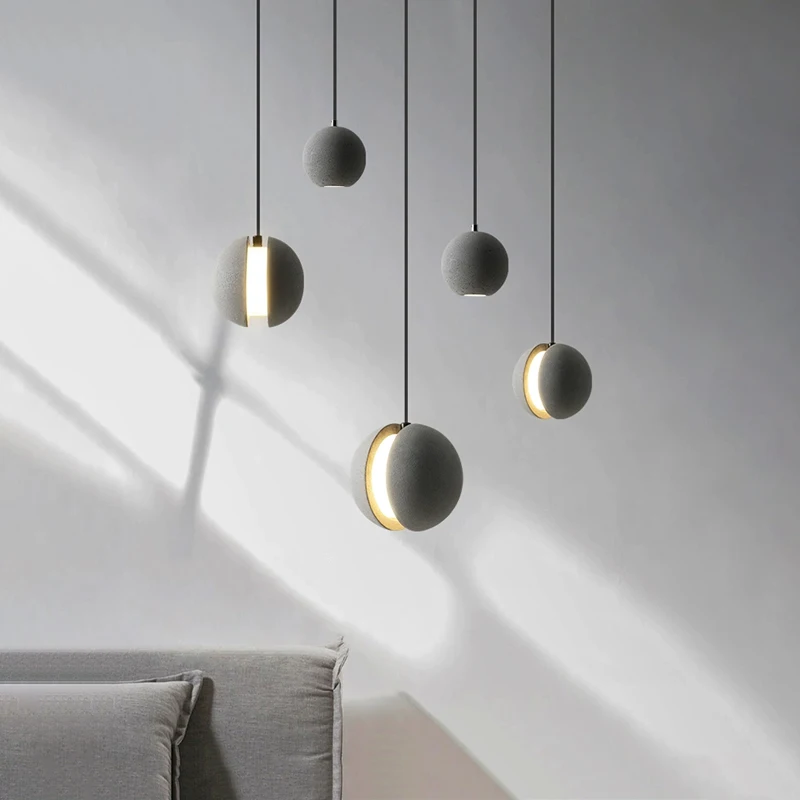 

2026 for Nordic Wabi Sabi Industrial Cement Planet Chandelier for Restaurant Bar Dining Room Bedroom Bedside Pendant Hanging