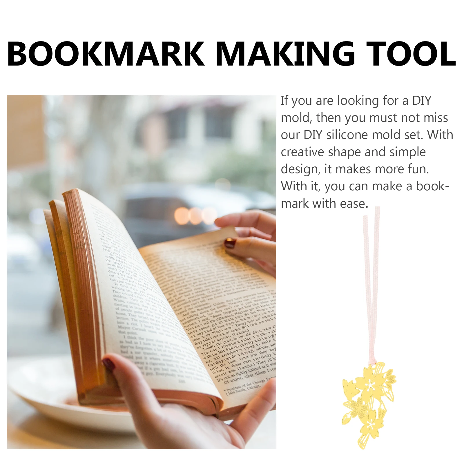 

6 Pcs Bookmark Metal Markers Marks for Reading Bookmarks Lover with Tassel Hollow Classical Readers Journal Brass