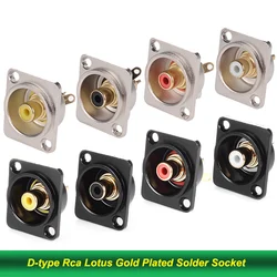 A367A Type D RCA Lotus Socket YS367A AV Audio Video Connection DVD Panel Mounting Module Solder Socket