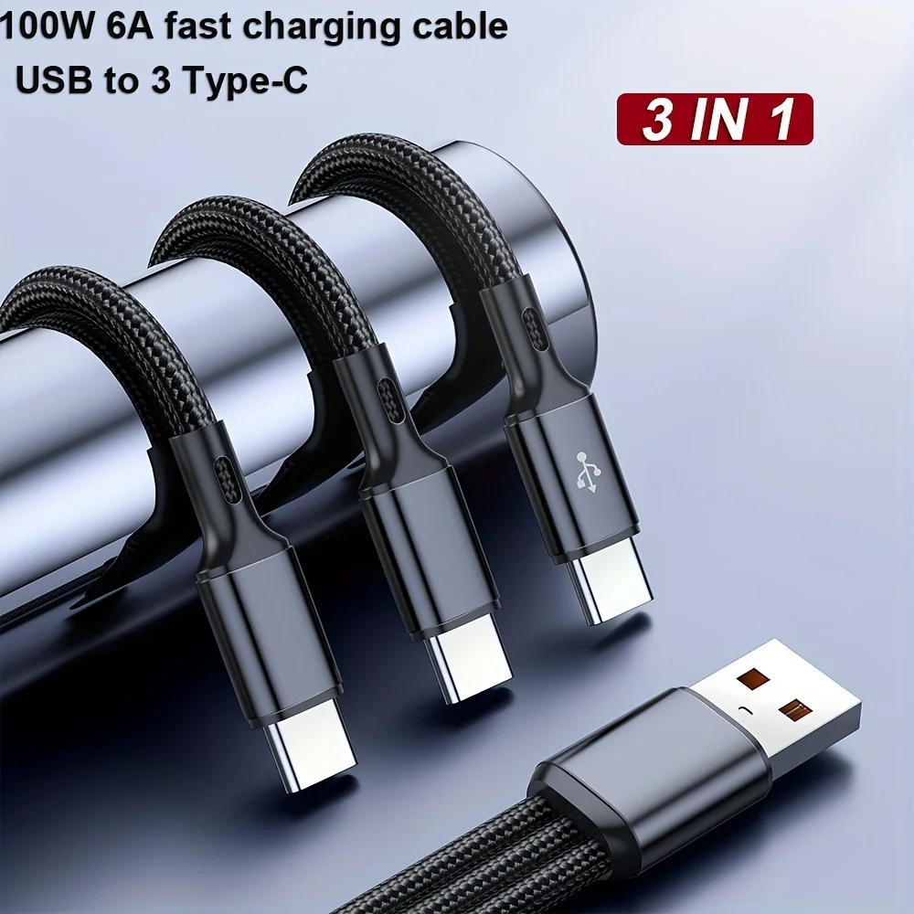 3-in-1 USB-A to Type-C Cable 4