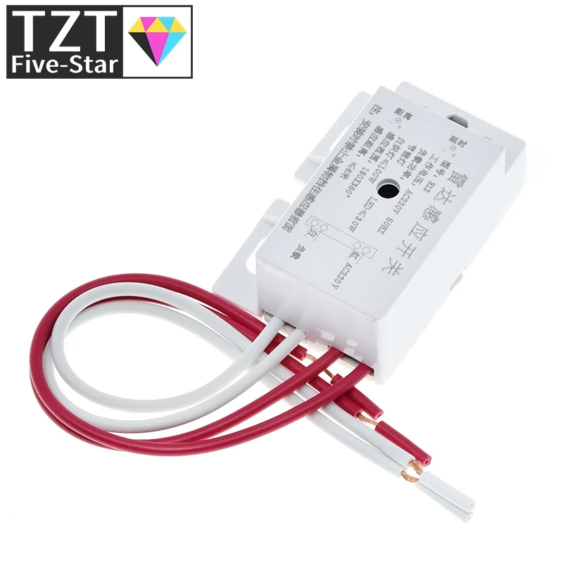 Imagem -06 - Auto Interruptor Sensor Infravermelho Pir Microondas Radar Movimento Corporal Módulo Ajustável Tempo de Distância Novo 220v ac 50hz