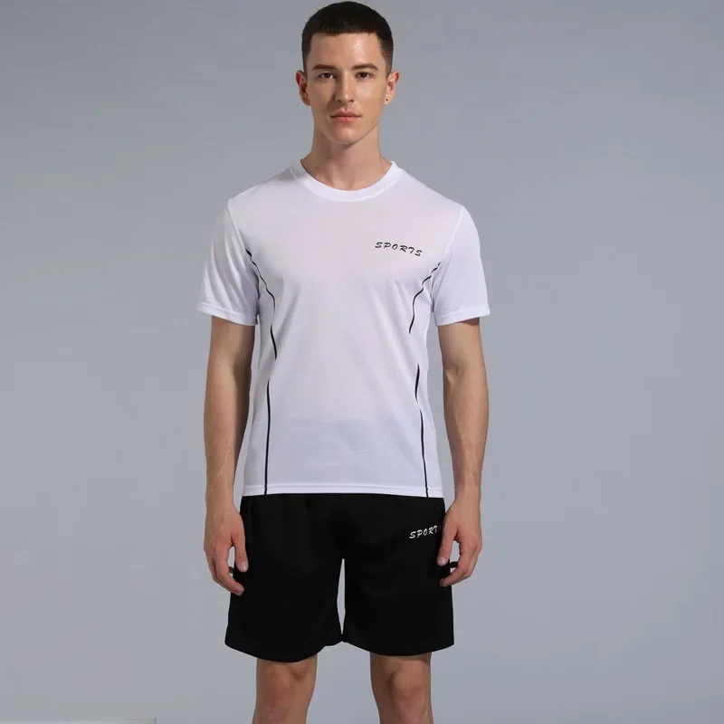 Conjunto de camiseta de bádminton y pantalones cortos para hombre, conjunto de tenis de mesa, ropa de ping pong, trajes deportivos para correr