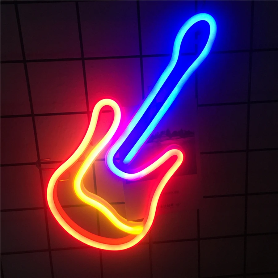 Wholesale LED Neon Light Sign Musical Note Beer Cup Violin Modeling Logo Decor Room Home Bar Shop Party Wall Decoration Gift