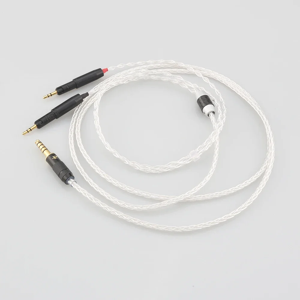 High Quality Audiocrast 4.4mm Balanced 8 Cores Silver Plated Headphone Cable for ATH-R70X R70X