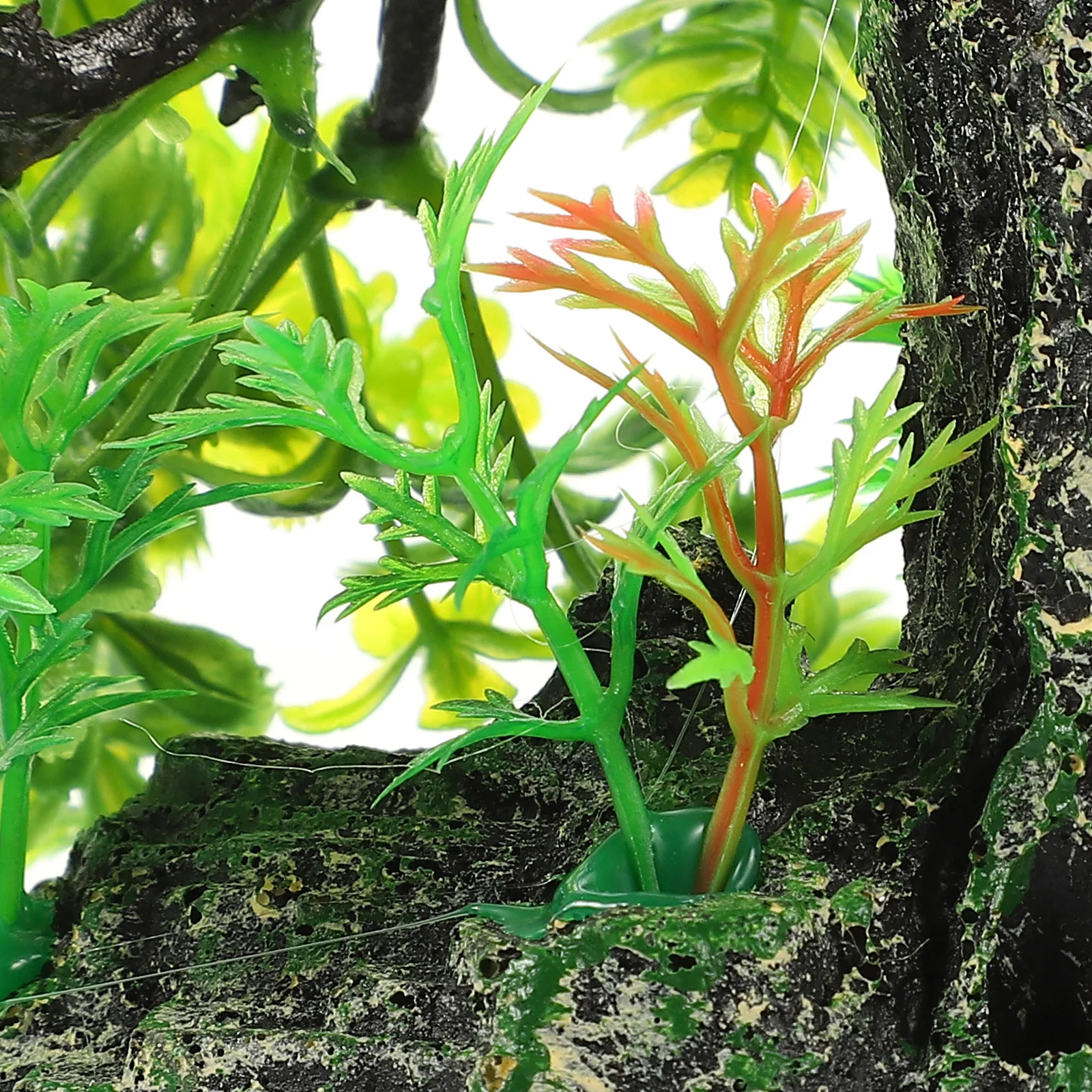 

Green Aquarium Tree Ornament For Fish Tank Decor Resin Landscape Artificial Plant Safe For Fresh Salt Water Pets