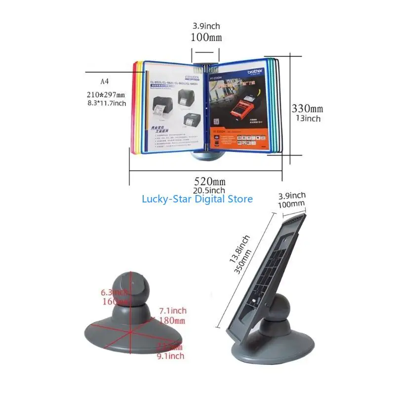 N7MCデスクリファレンスオーガナイザーオフィスウェアハウスワークショップ用のストレージベースを備えた主催者