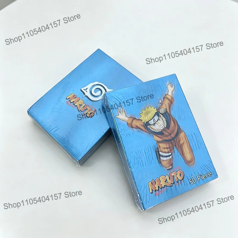 50 Stück Naruto Englische Karten Flashy Kakashi Uzumaki Naruto Sasuke Brettspiel Originalverpackung Kindergeschenk Sammelkarten