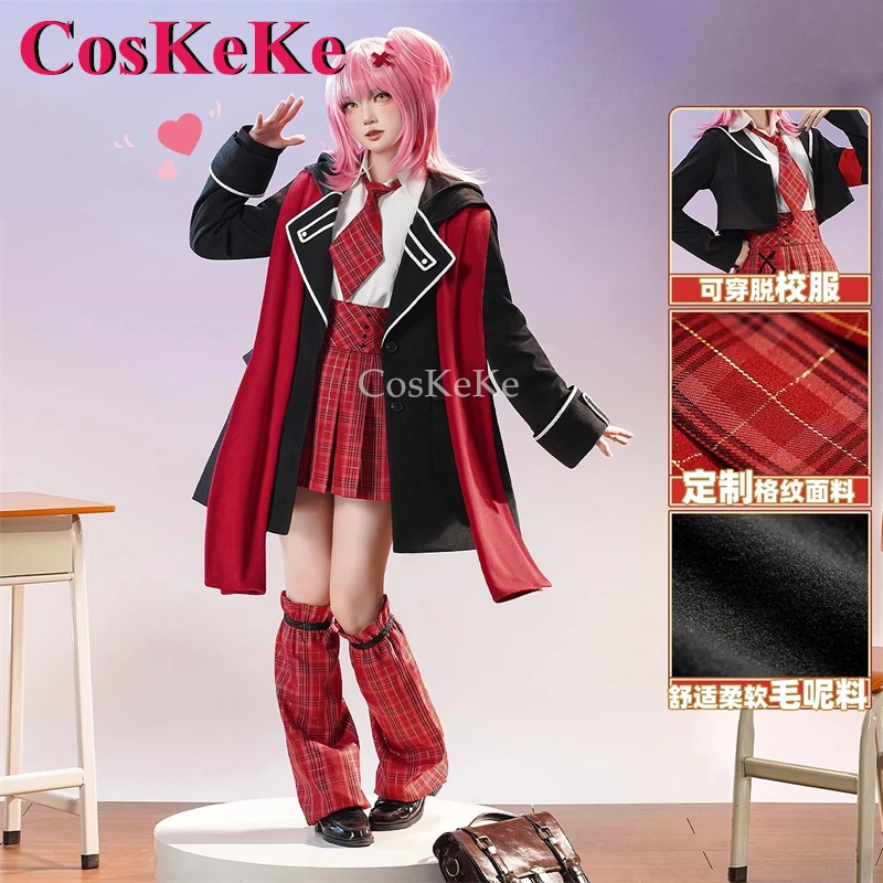 CosKeKe Hinamori Amu Cosplay Costume Anime Shugo Chara Sweet Junior High New School Uniform Activity Party Role Play Clothing