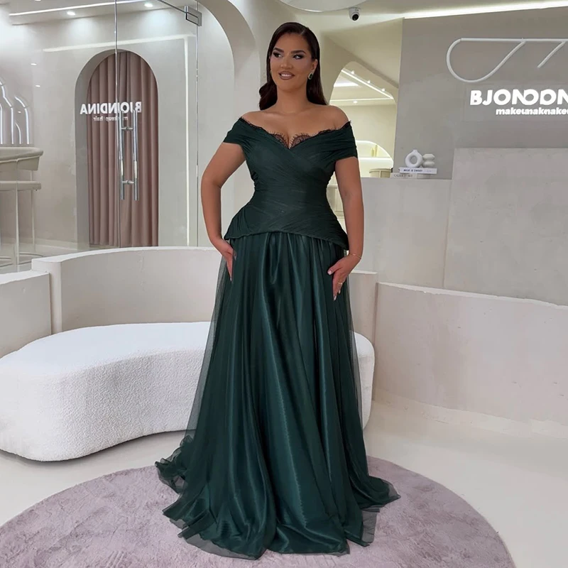 

Thinyfull Sexy A-Line Prom Evening Dresses Sweetheart Tulle Floor Length Party Dress Saudi Arabia Cocktail Prom Gowns Customized