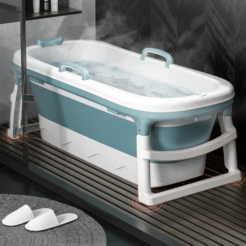 Portable Adult Bathtub Available Large Folding Bath Basin Long Effect Lock TemperatureThickened Bathroom Barrel New Arrivals