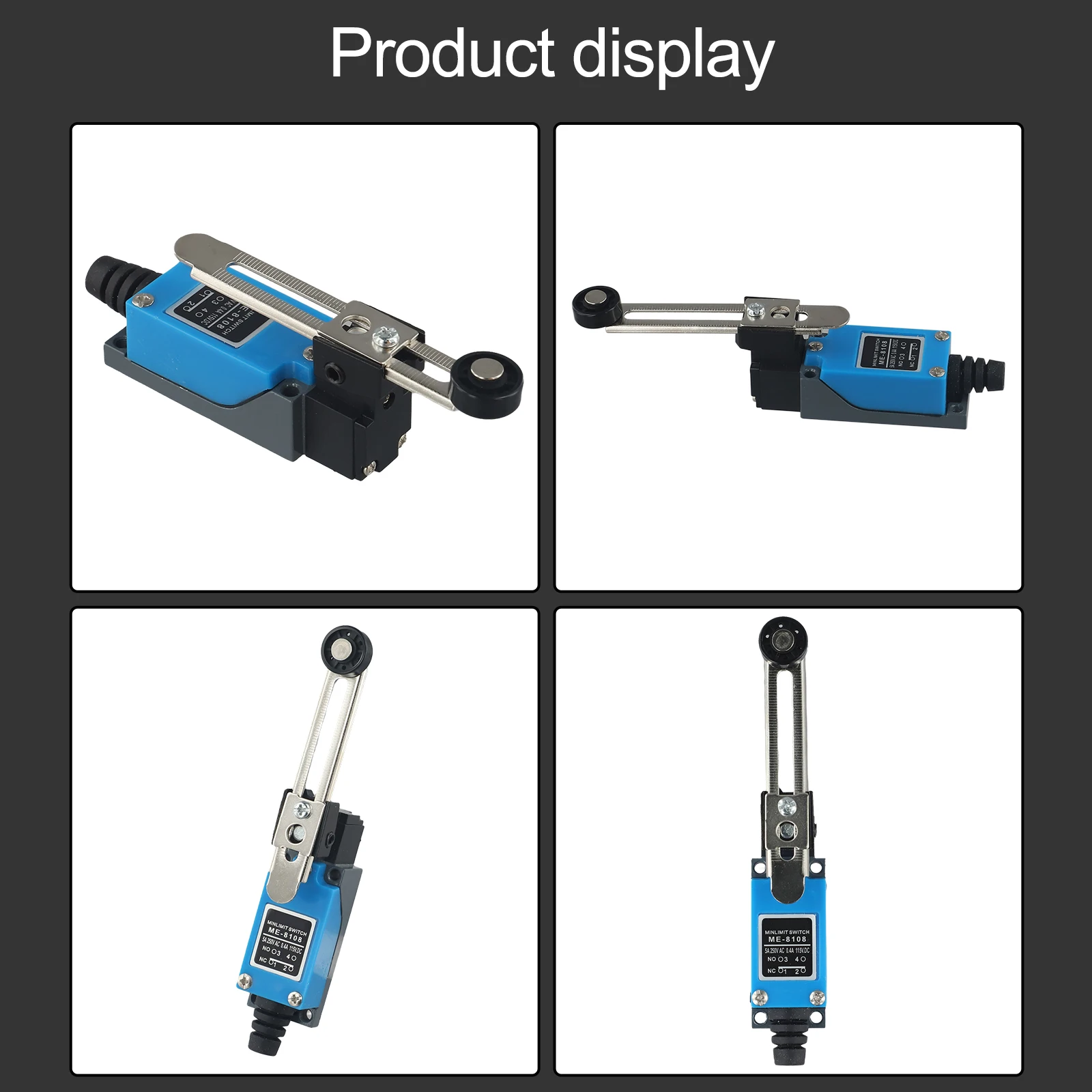 Industrial-grade Protection Limit Switch 250V 5A Mechanical Travel Switch Dustproof Wiring Port Metal Swing Rack