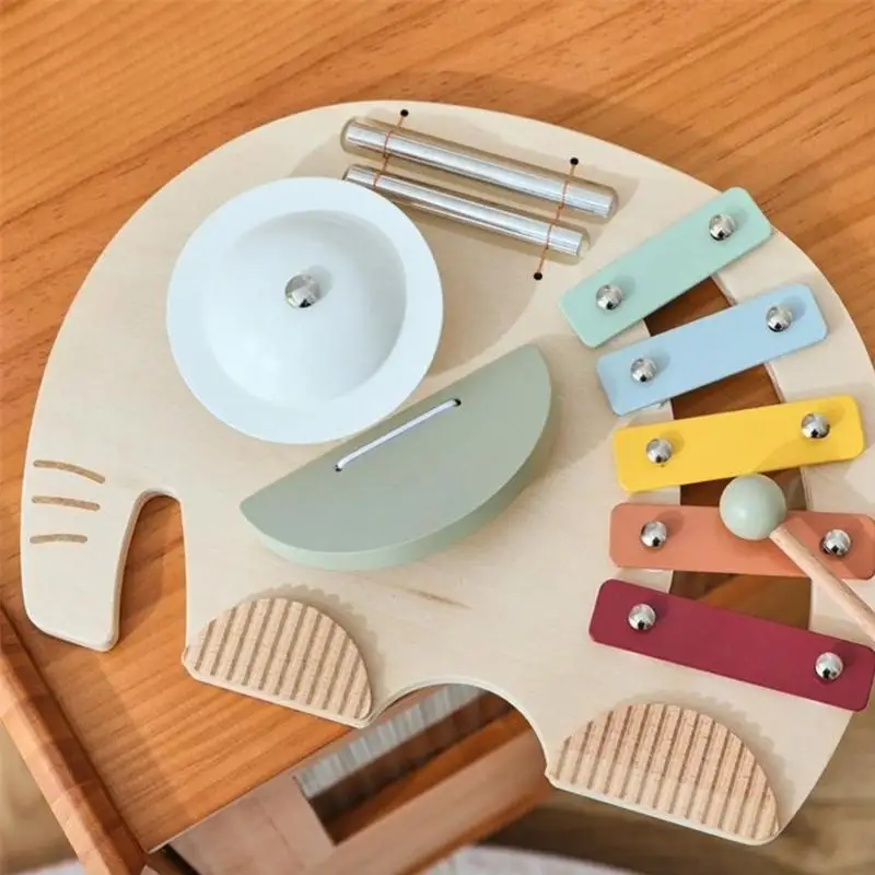 Instrumento percusión madera para niños Diseño elefante 5 tono Exploración musical Exploración xilófona para niños Toy