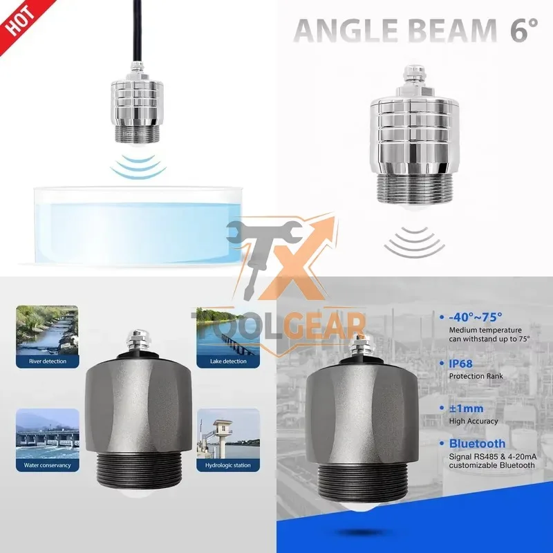 2026hotsale* 80GHz Channel Water Level Gauge Flood Water Level Sensor Water Level Sensor