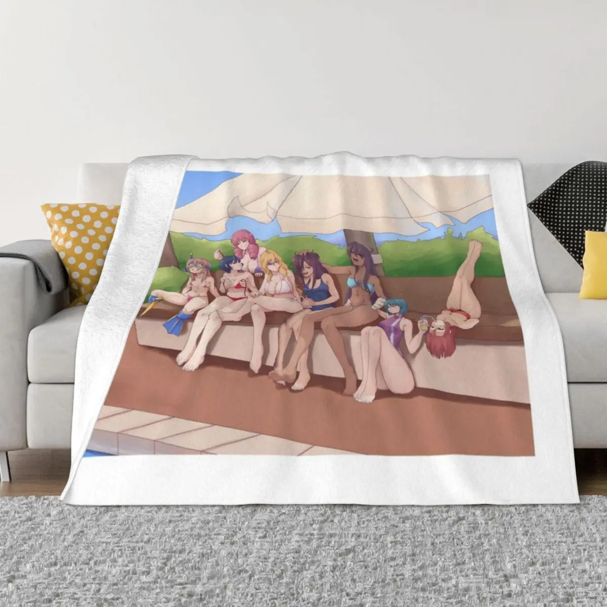 A bikini pool party Throw Blanket blankets and throws Luxury Single Sleeping Bag Blankets