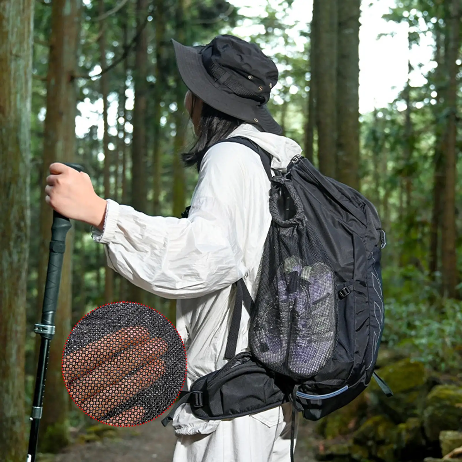 NEW Breathable Mesh Shoe Bag Large Capacity Travel Shoe Pouch For Packing, Vacation Cruise Airplane Beach & Camping